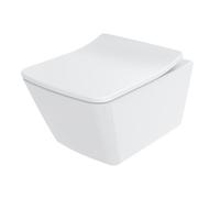 Abattant de W.-C. TOTO SP, design carré, amovible, avec dispositif dabaissement automatique, charnières en acier inoxydable, TC512G