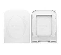 Abattant de WC Flaminia Terra comme original, en plastique thermodurcissable enveloppant avec charnières fixes en acier inoxydable, couleur blanche fabriquée en Italie (fermeture amortie)