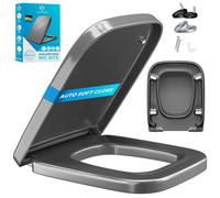 Abattant de WC gris en Duroplast - KESSER - Frein de chute Soft-Close - Quick-Release - Antibactérien