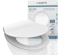 Abattant de WC SCHÜTTE Duroplast SLIM WHITE, Abattant de WC avec fermeture souple et déverrouillage rapide, Abattant de WC en design plat