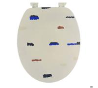 Abattant WC 18 pouces - Couvercle Imprimé et Attaches Plastique - Tendance - Signature