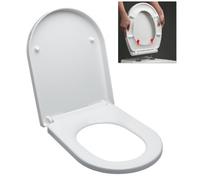Abattant WC à fermeture classique adaptable sur la plupart des cuvettes, blanc (EASY2240)
