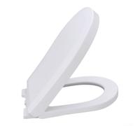Abattant WC à fermeture douce en forme de O pour fixation rapide sur le dessus PP blanc pour cuvette standard durable 40 x 30 cm