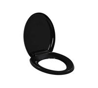 vidaXL Abattant WC 145016 – Fermeture en douceur, libération rapide – Noir