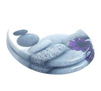 Abattant WC avec fermeture douce, gris, 44 x 38 cm | Abattant WC MDF avec fermeture amortie et pare-chocs coulissant, fixation 13-18 cm, usage intérieur
