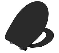 Abattant WC BEMIS Click&Clean® Slim à Fermeture Automatique - Noir Mat | Abattant WC Noir à Fixation Supérieure, avec Technologie Quick Release Click & Clean | Charnières en Acier | Universel | Design