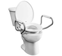 Abattant WC BEMIS Pure Care Plus 750 réhaussé avec accoudoirs et frein chute blanc