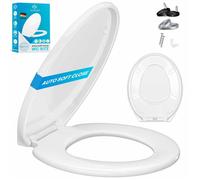 Abattant WC blanc antibactérien - KESSER - Soft-Close - Quick-Release - Plastique thermodurci - Fixation par le dessus