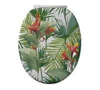 Abattant WC Bois moulé, décor jungle, frein de chute, déclipsable 1 bouton