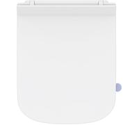 Abattant WC carré ultra-mince - SWROSE - WC Forme Carrée, Frein de Chute, Siège Universel, Testé Jusqu'à 150 Kg, 42,5 x 34,5 cm