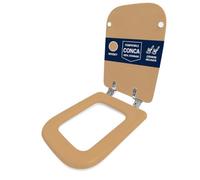 Abattant WC de Top Qualité Original Conca Ideal Standard en Bois Revêtu de Résine Polyester par HYDRO HOME (WHISKY)