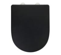 Siège de WC WENKO Exclusive n° 3 noir, en plastique thermodurci antibactérien