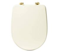 5 five simply smart 5five - Abattant WC Duo en Bois, Charnières en Zinc, L 36 x P 49 cm - pour Toilettes, Salle de Bain