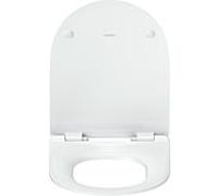 Abattant WC Duravit Univavo en forme de D 0023390000 mécanisme à fermeture douce. charnières amovibles en acier inoxydable, blanches