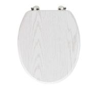 Abattant wc - - Effet bois Blanc 45x37.5 cm