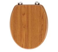 Abattant WC Effet Bois "Strata" 46cm Naturel