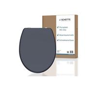SCHÜTTE ANTHRAZIT Siège WC avec abaissement automatique, couvercle avec fermeture rapide pour un nettoyage facile, en plastique thermodurcissable (charge max. 150 kg)