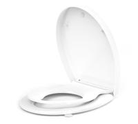 Abattant WC Familial Forme O, YEAUPE PRO Cuvette Toilette avec Frein de Chute,Lunette de Toilette avec Siège Enfant Magnétique et Charnière Réglable, pour Adultes et Enfants,44,6 x 37,2 CM