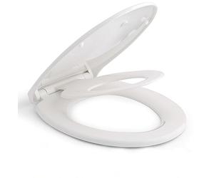 Abattant WC Familial, Himimi Lunette de Toilette avec SièGe Enfant MagnéTique, Frein de Chute et CharnièRe RéGlable, Abattant Wc en PolyéThylèNe pour Adultes et Enfants(447 X 371 X 55 mm)