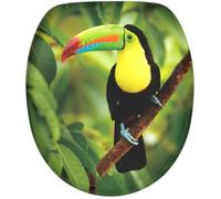 SANILO® Siège de WC avec abaissement automatique Toucan, abattant de WC directement du fabricant, couvercle de WC, lunette de WC, couvercle de WC, siège de WC, lunette de WC