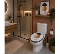 Abattant WC Géométrique Effet Marbre 47 x 37 cm