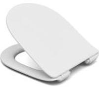 Abattant WC Hamberger compatible avec aktiv4YOU 2.0 céramique aktiv4YOU 2.0, fermeture lente, fixations en acier inoxydable
