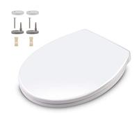 Abattant WC, Himimi Lunette WC avec Fermeture en Douceur, Abattant WC avec Frein de Chute, Cuvette Toilette avec Dégagement Rapide à un Bouton et Charnière Réglable, Cuvette WC en Forme de O