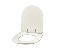 Abattant WC Idrotop Copriwater Blanc pour JACOB DELAFON ANTARES - Siège en bois avec charnière chromée normale ou soft close