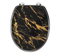 Abattant WC Imprimé Aquamarbre 47cm Noir & Or