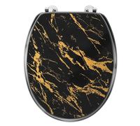 Abattant WC Imprimé Aquamarbre 47cm Noir & Or