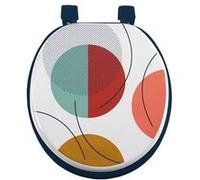 Douceur d'Intérieur Abattant WC Color Pop MDF imprimé 47 cm Bleu