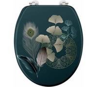 Abattant WC Imprimé ""Ginkoblue"" 45cm Vert Foncé