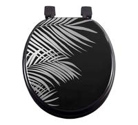 Abattant WC Imprimé "Orbella" 47cm Noir & Argent
