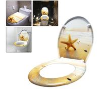 Abattant WC - LARS360 - Étoile de Mer - Universel - Fermeture douce automatique - Orange