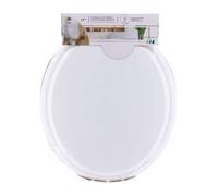 Evideco Abattant WC rond en bois moulé massif, 4105100