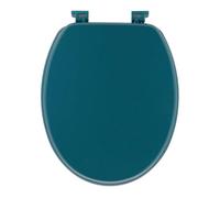 Abattant WC en bois 18 pouces - Attaches Plastiques - Tendance - Bleu Tahitien