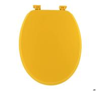 Abattant WC en bois 18 pouces - Attaches Plastiques - Tendance - Moutarde