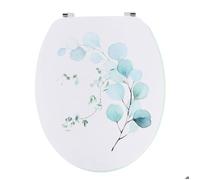 ABATTANT WC MDF 18 POUCES COUVERCLE DESIGN IMPRIMEE ATTACHES ACIER INOXYDABLE - AQUARELLE - Tendance
