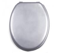 Abattant WC - MDF - Charnières Inox - CLEO - Argent MSV