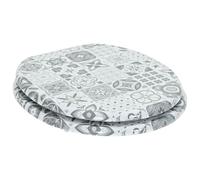 Abattant WC MDF gris 44 x 38 cm fermeture douce | Utilisation en intérieur, montage requis, ouverture 28 x 24,5 cm, trous 13-18 cm, poids 2,55 kg