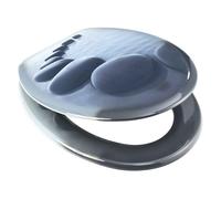MSV Abattant WC Chemin de Galets, MDF, charnières inox, gris