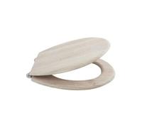 MSV Abattant WC MDF Effet Bois- Charnières INOX