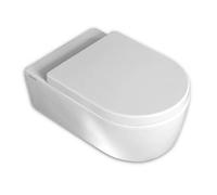 Abattant WC pour FLAMINIA Link comme original enveloppant thermodurcissant blanc charnière inox normale ou ralentie soft close