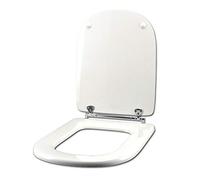 Abattant WC pour Ideal Standard CALLA BLANC I.S. avec charnière originale à tube chromé