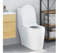 Abattant WC réglable VidaXL en polypropylène blanc antibactérien 48,5 x 36 x 5 cm
