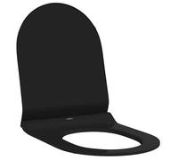 Abattant WC réglable - vidaXL - Noir - 48,5 x 36 x 5 cm - Polypropylène - Installation facile - Libération rapide