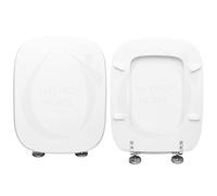 Abattant WC Rio Dolomite compatible bois revêtu de résine polyester blanc