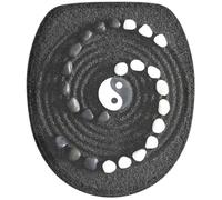 Abattant WC - SANILO - Yin Yang - frein de chute - fixation universelle (montage haut) - revêtement antibactérien