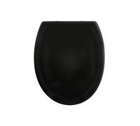 Spirella - Abattant WC PP HARRY, Charnières Inox - Couvercle Toilette Polypropylène Clipsable, Facile à Installer, Fermeture Slow-Close - 44 x 37 x 3 cm - Noir