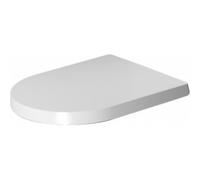 Siège de WC Duravit ME by Starck Compact, charnières en acier inoxydable, sans dispositif d'abaissement automatique, 0020110000, Couleur: Couleur intérieure blanche, Couleur extérieure blanche